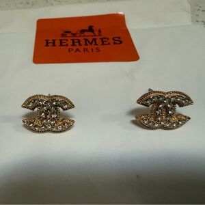 Chanel Gold Earrings STUD